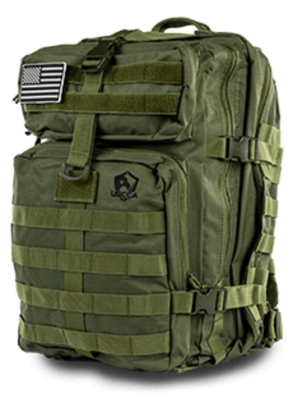 USCCA Tactical Backpack OD Green MOLLE Webbing 5 Compartments Hydration Bladder